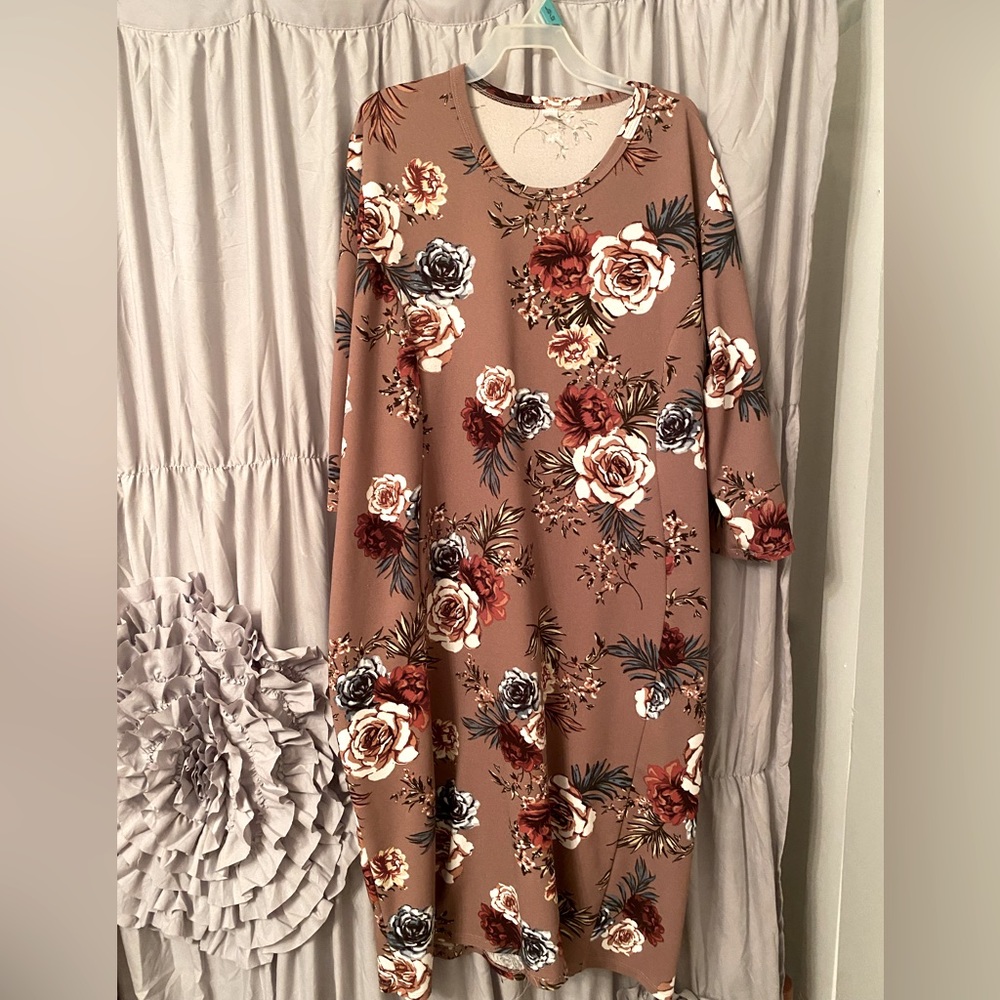 Blush pink floral dress